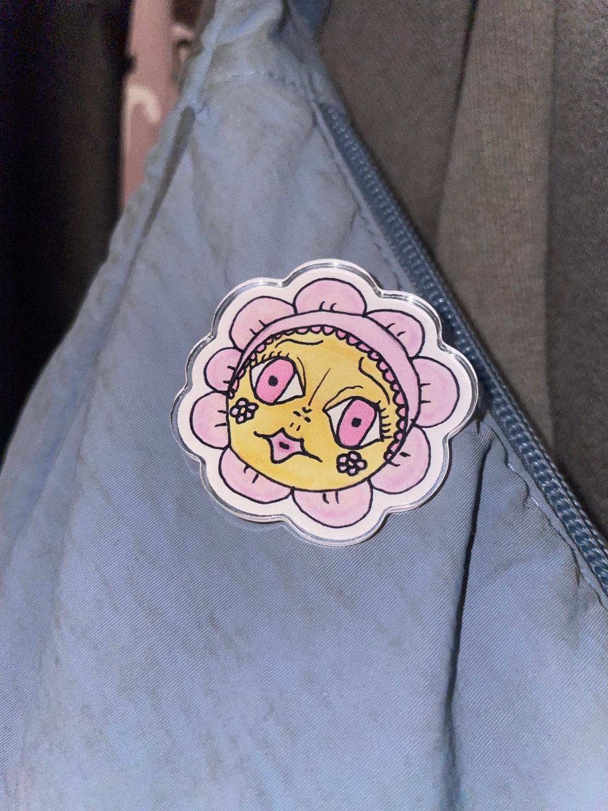'Flower Girl' Acrylic Pin