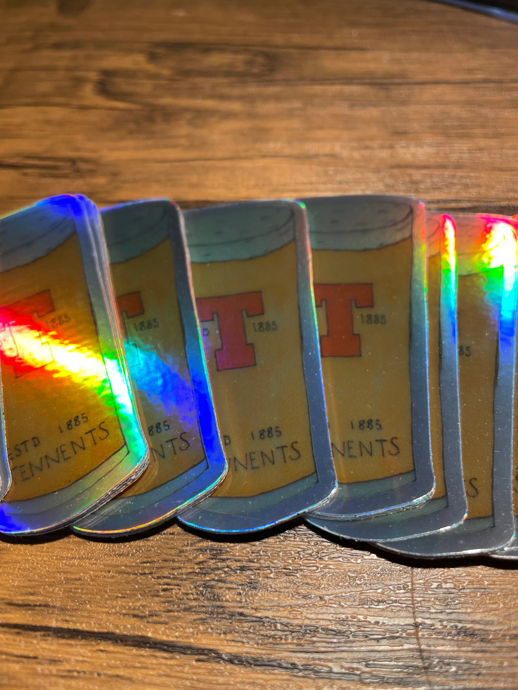 Hollographic Tennents sticker