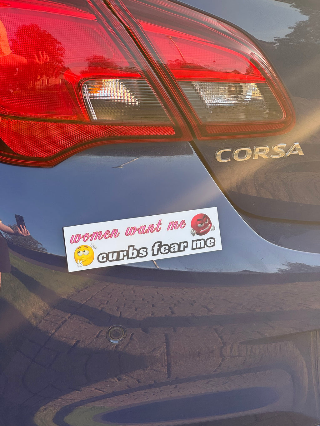 'Women Want Me Curbs Fear Me' Bumper Sticker