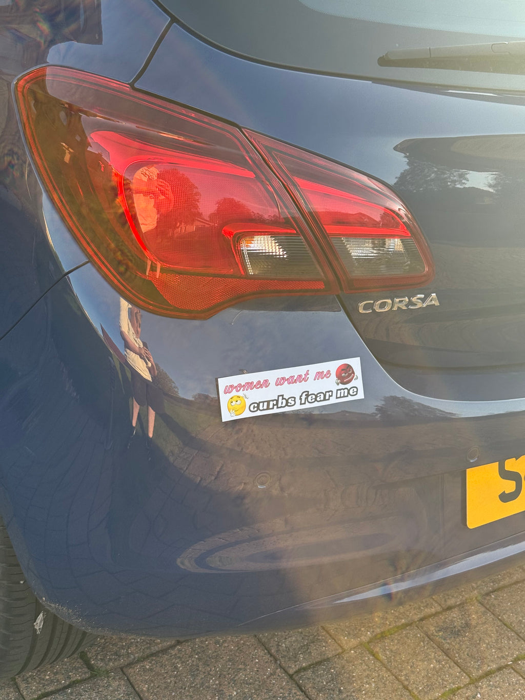 'Women Want Me Curbs Fear Me' Bumper Sticker