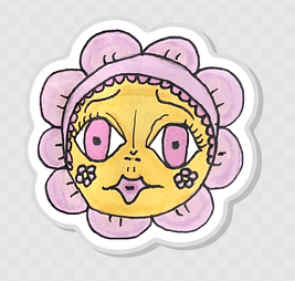 'Flower Girl' Acrylic Pin